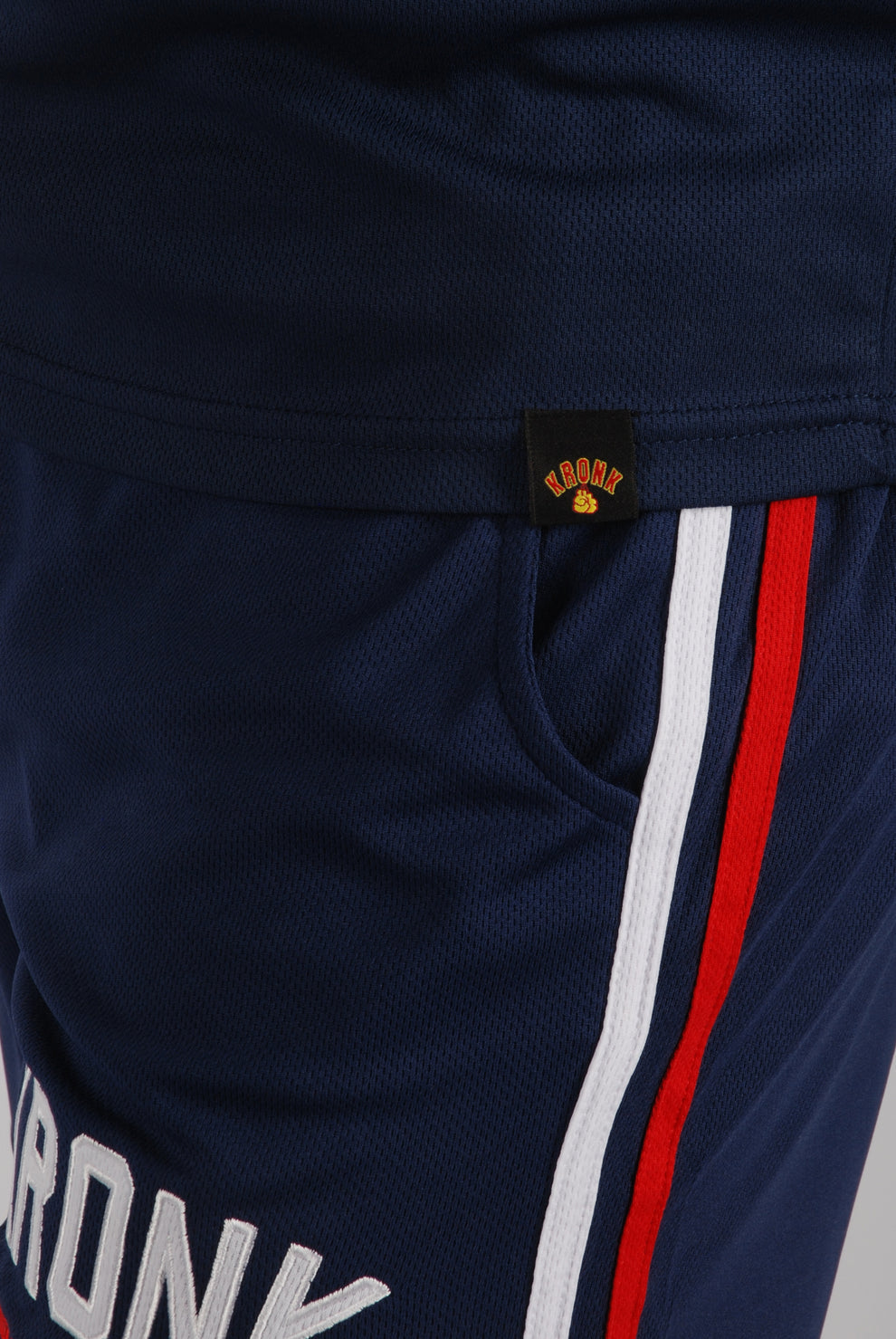 KRONK Iconic Detroit Applique Training Gym Vest Navy