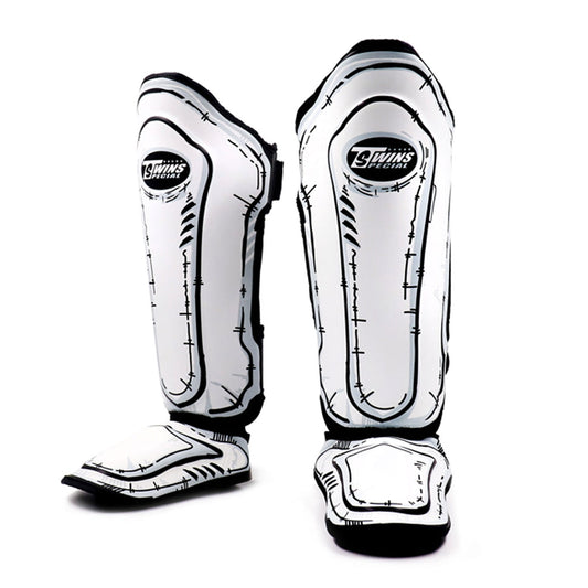 FSGL10-66 Twins Special Leather Shin Pads - Comic