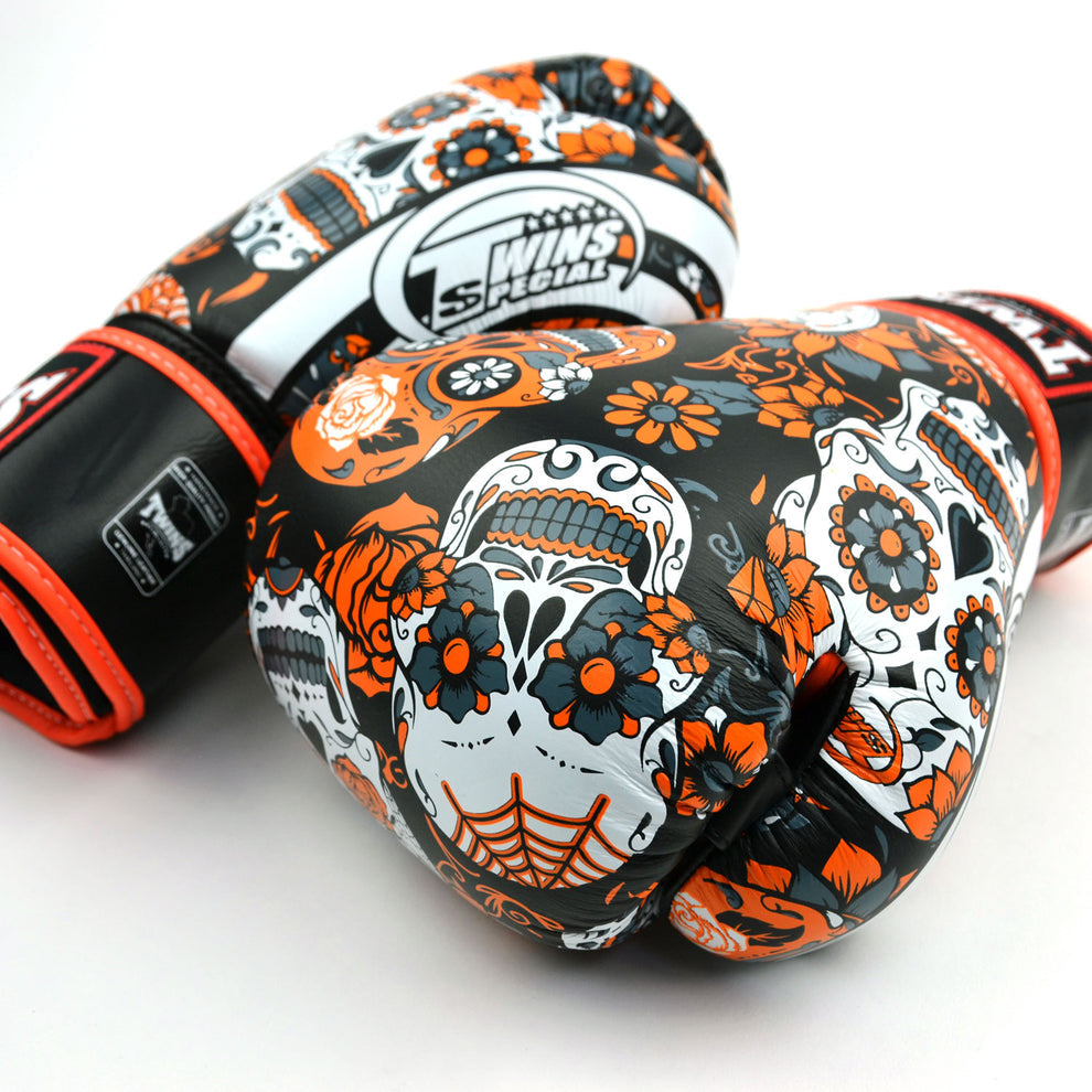 FBGVL4-53 Twins Calaveras Boxing Gloves Orange