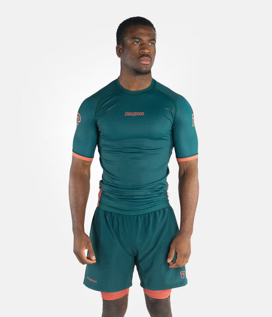 Progress Academy + Deep Forest Green Rashguard