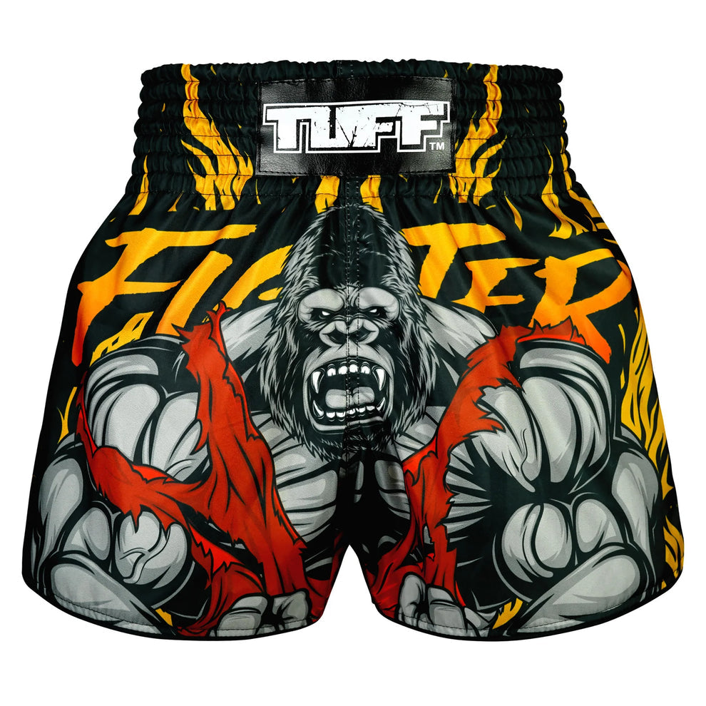 TUFF High-Cut Retro Muaythai Shorts The Gigantic Beast