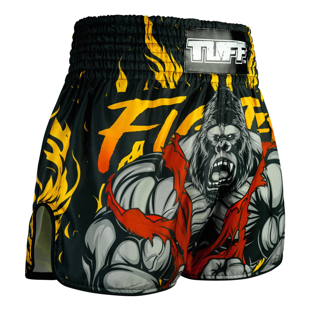 TUFF High-Cut Retro Muaythai Shorts The Gigantic Beast