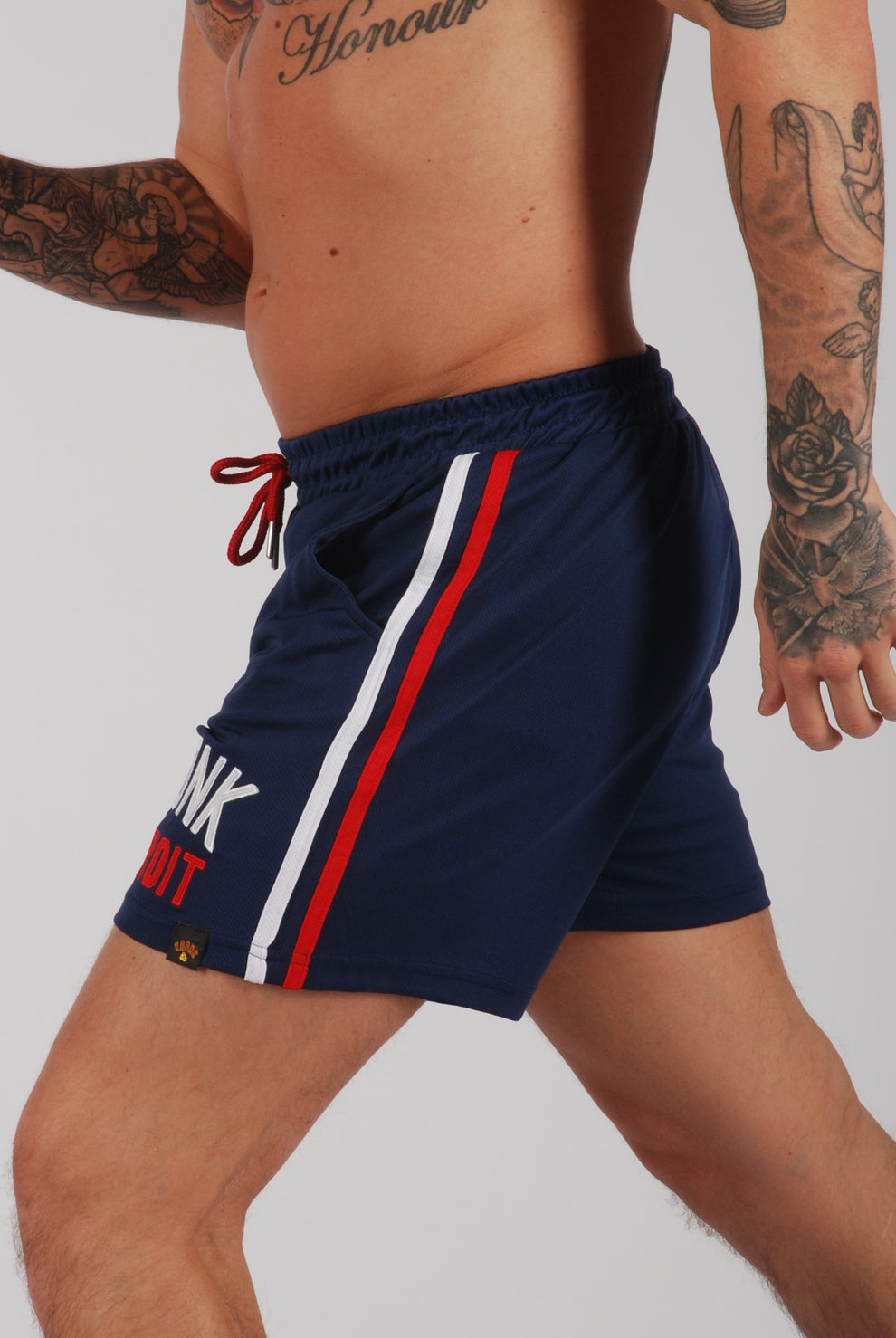 KRONK Iconic Detroit Applique Lined Shorts Navy