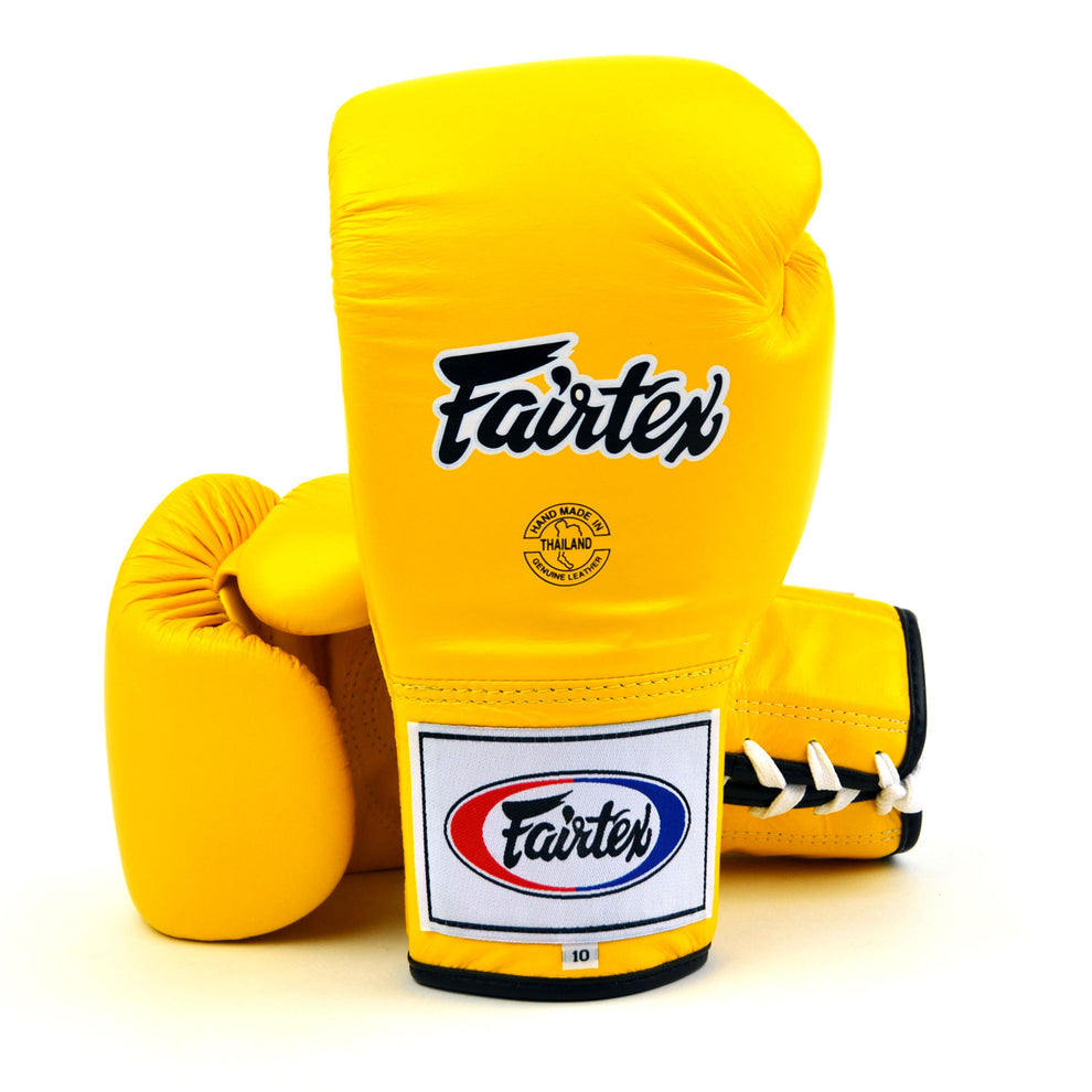 BGL6 Fairtex Lace-up Competition Boxing Gloves Yellow