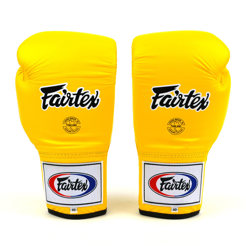 BGL6 Fairtex Lace-up Competition Boxing Gloves Yellow
