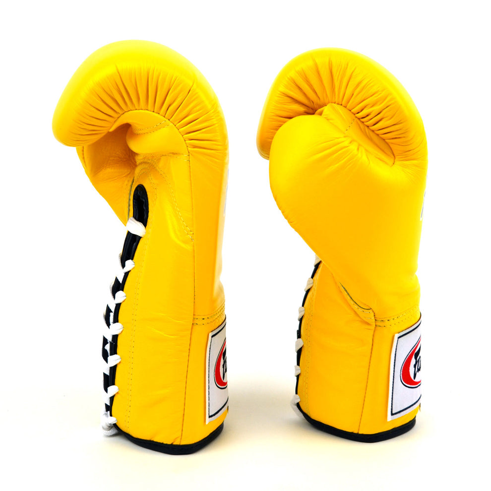 BGL6 Fairtex Lace-up Competition Boxing Gloves Yellow