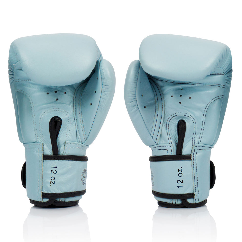 BGV20 Fairtex Leather Boxing Gloves Pastel Blue